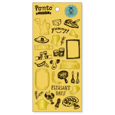 Mind Wave Ponto Gold Foil Clear Sticker - Kitchen 81637