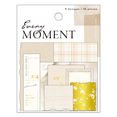 Mind Wave Every Moment Gold Foil Sticker Flakes - Beige 81650