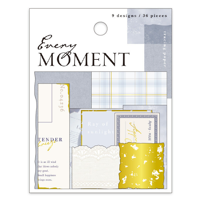 Mind Wave Every Moment Gold Foil Sticker Flakes - Blue 81651