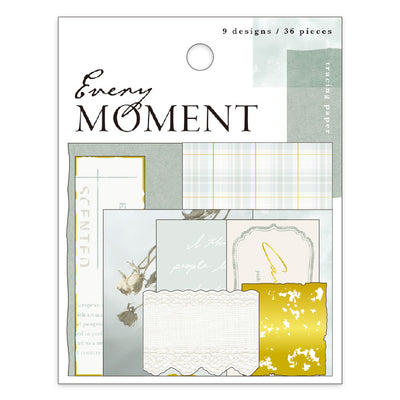 Mind Wave Every Moment Gold Foil Sticker Flakes - Green 81652