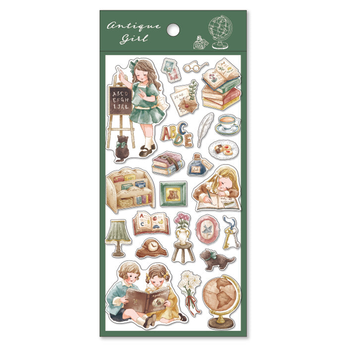 Mind Wave Antique Girl Sticker - Study Time 81689