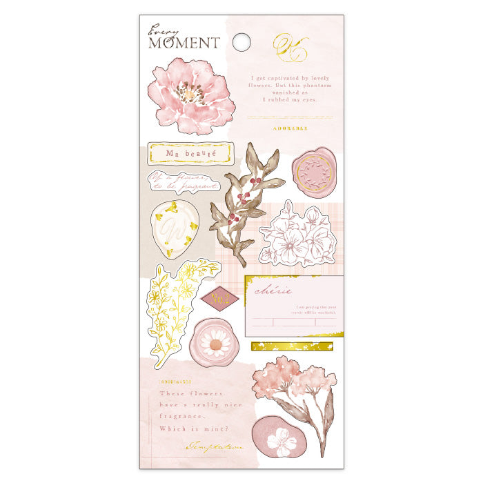 Mind Wave Every Moment Gold Foil Sticker - Pink 81734