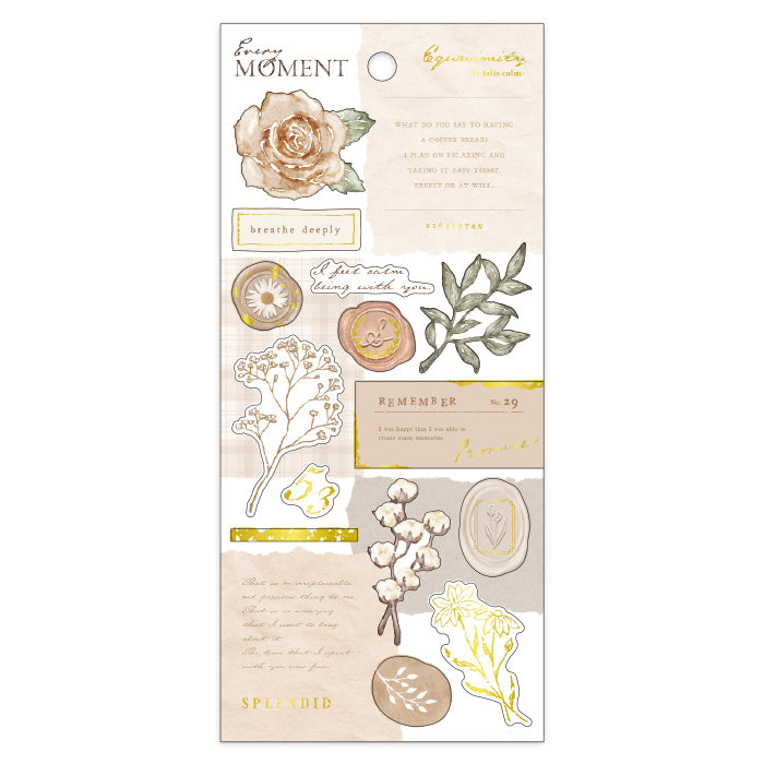 Mind Wave Every Moment Gold Foil Sticker - Brown 81735