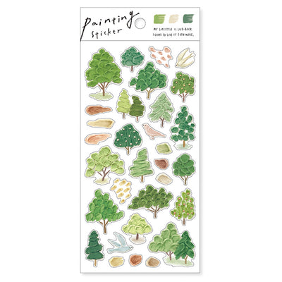 Mind Wave Painting Clear Sticker - Forest 81761