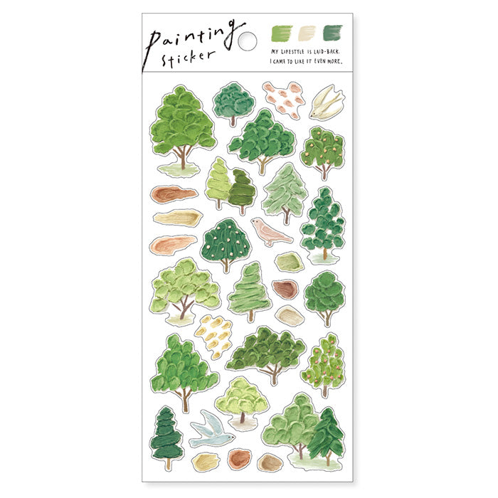 Mind Wave Painting Clear Sticker - Forest 81761