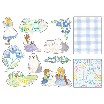 Mind Wave Blooming Sticker Flakes - Blue 81831