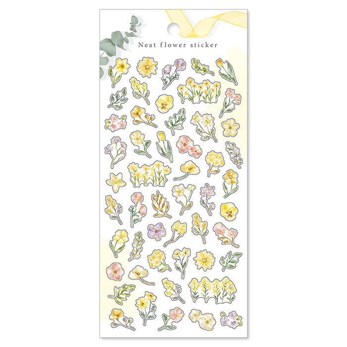 Mind Wave Neat Flower Gold Foil Sticker - Yellow 81847