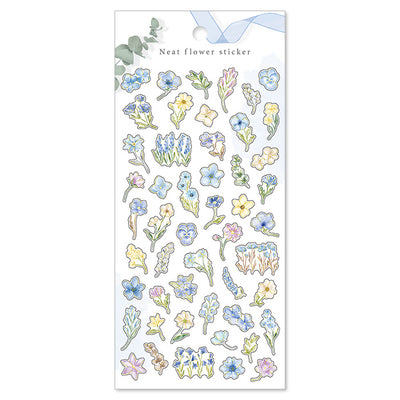 Mind Wave Neat Flower Gold Foil Sticker - Blue 81848