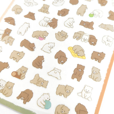 Mind Wave Puchifuwa Clear Sticker - Kuma 81876