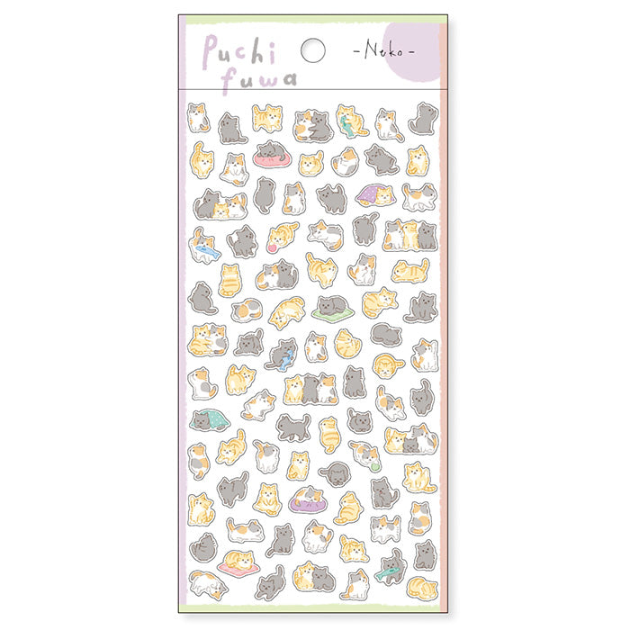 Mind Wave Puchifuwa Clear Sticker Neko Meowashi