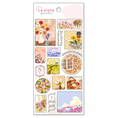 Mind Wave La Vista Clear Sticker - Flower 81896