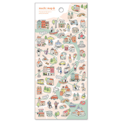 Mind Wave Machi Map Sticker - Orange City 81941