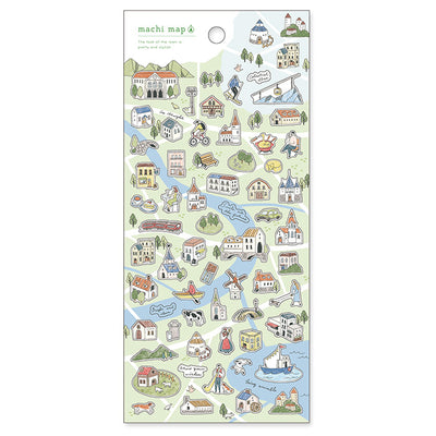 Mind Wave Machi Map Sticker - Green City 81943