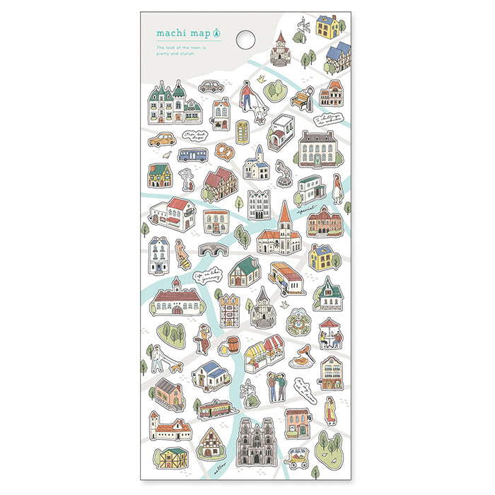 Mind Wave Machi Map Sticker - Gray City 81944