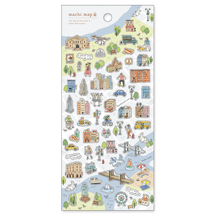 Mind Wave Machi Map Sticker - Blue City 81945