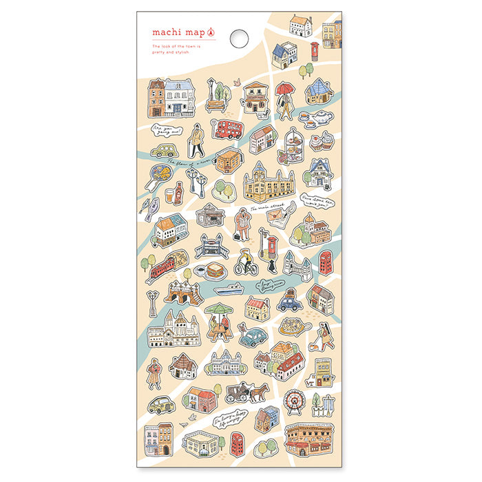 Mind Wave Machi Map Sticker - Brown City 81946