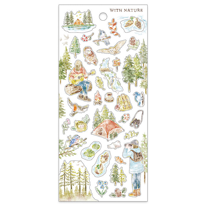 Mind Wave with Nature Gold Foil Sticker - Bird Watching 81955