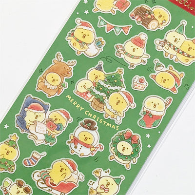 Mind Wave Winter Selection Gold Foil Sticker - Piyokomame Christmas 81984