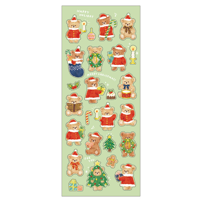 Mind Wave Winter Selection Gold Foil Sticker - Fluffy Bear Santa 81992