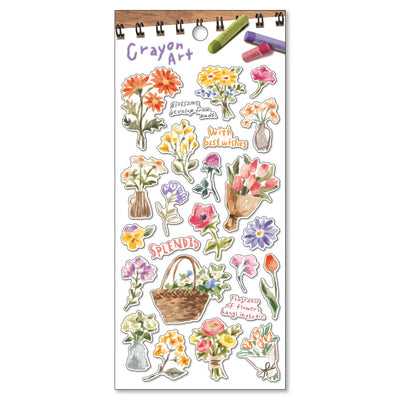 Mind Wave Crayon Art Sticker - Flower 82048