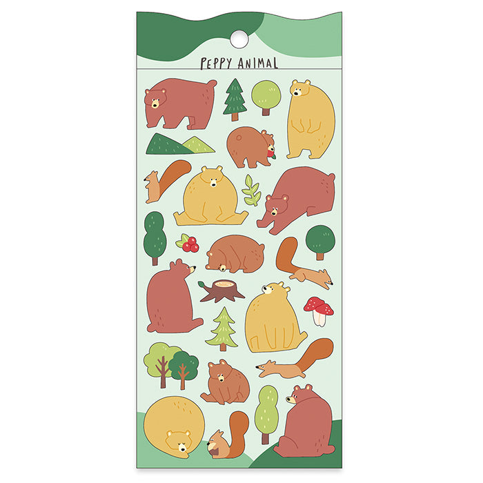 Mind Wave Peppy Animal Sticker - Bear 82116