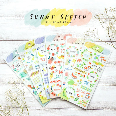 Mind Wave Sunny Sketch Clear Sticker - Blue