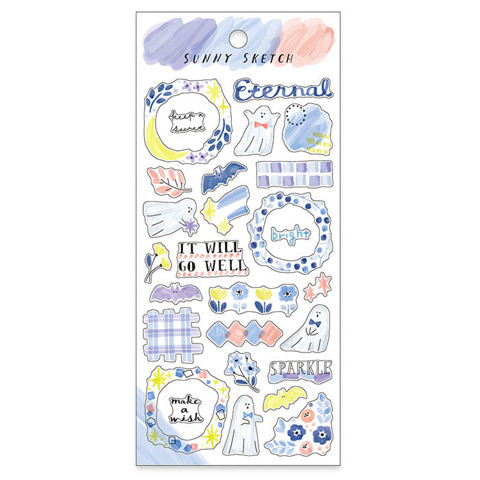 Mind Wave Sunny Sketch Clear Sticker - Blue 82129