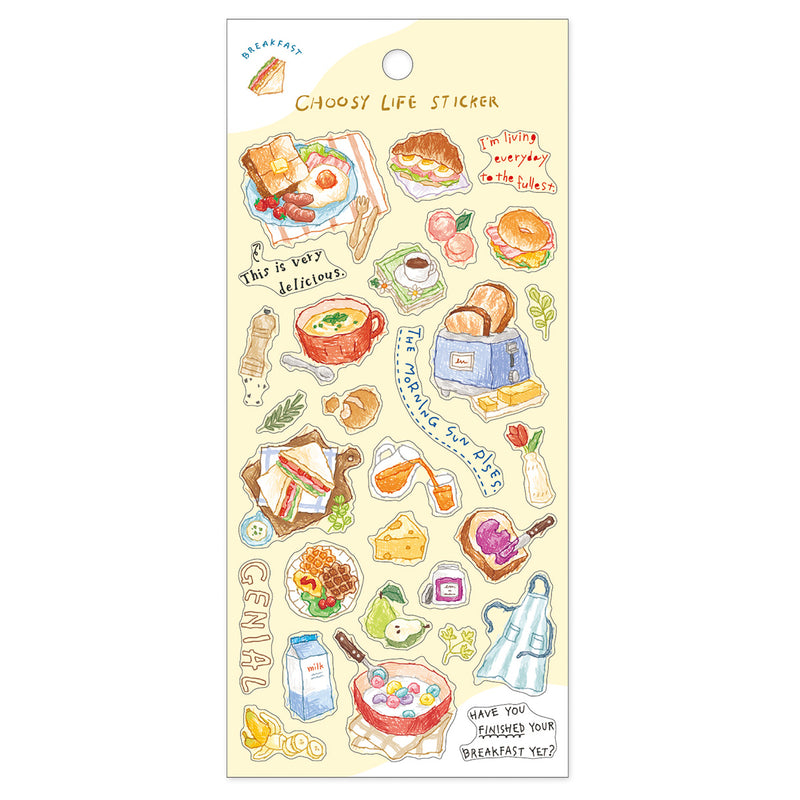 Mind Wave Choosy Life Clear Sticker - Breakfast 82160