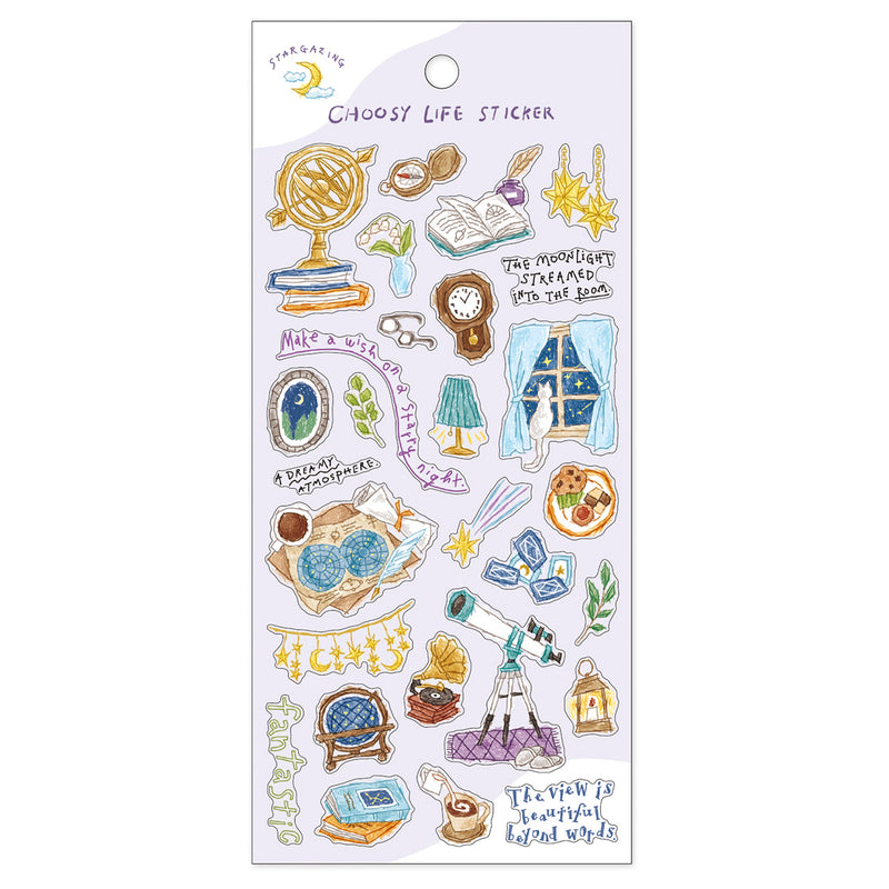 Mind Wave Choosy Life Clear Sticker - Stargazing 82162