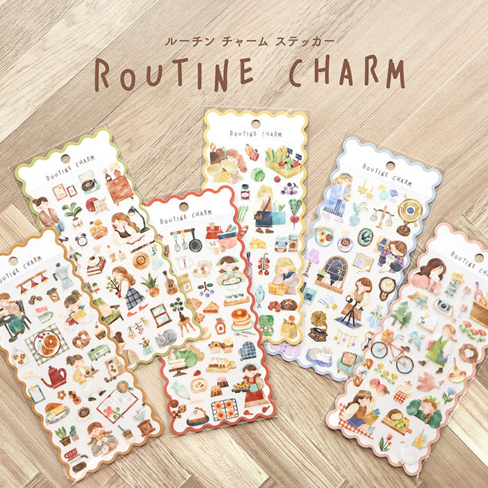 Mind Wave Routine Charm Clear Sticker - Interior