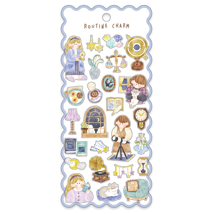 Mind Wave Routine Charm Clear Sticker - Nighttime 82190