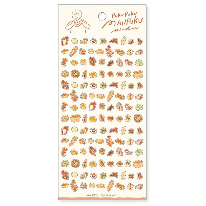 Mind Wave Puku Puku Manpuku Clear Sticker - Bread 82316