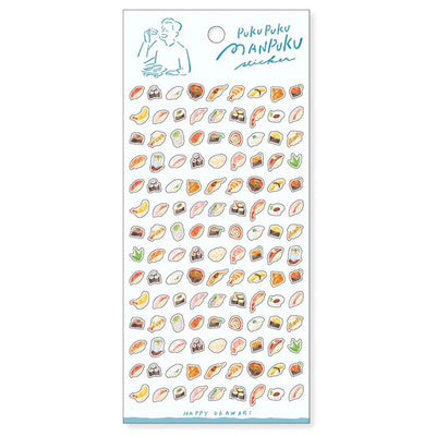 Mind Wave Puku Puku Manpuku Clear Sticker - Sushi 82318