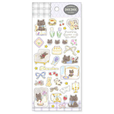 Mind Wave DOUDOU Gold Foil Sticker - Black Cat 82390