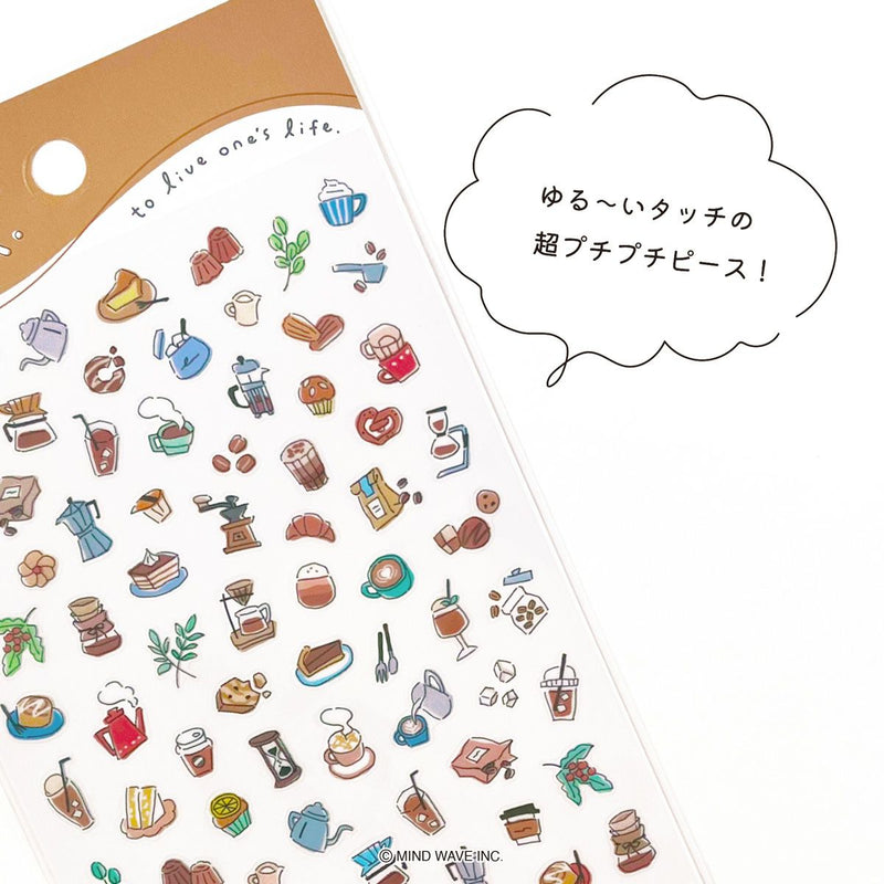 Mind Wave Poko Time Clear Sticker - Coffee 82432
