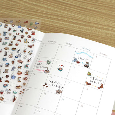 Mind Wave Poko Time Clear Sticker - Coffee 82432