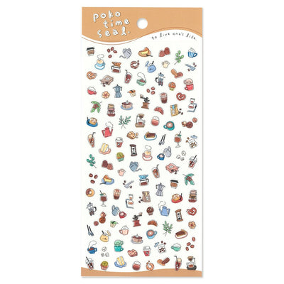 Mind Wave Poko Time Clear Sticker - Coffee 82432