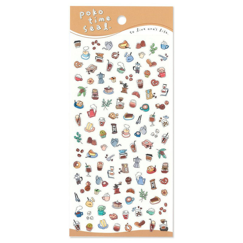 Mind Wave Poko Time Clear Sticker - Coffee 82432