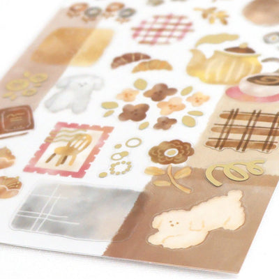 Mind Wave Dewdrop Gold Foil Clear Sticker - Brown 82437
