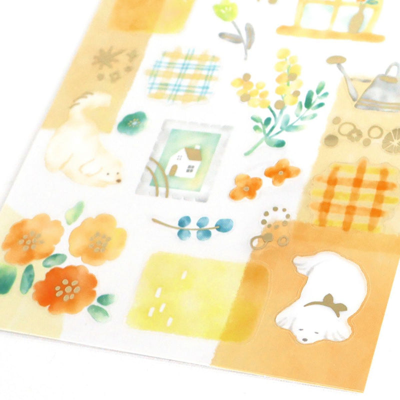 Mind Wave Dewdrop Gold Foil Clear Sticker - Yellow 82439