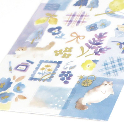 Mind Wave Dewdrop Gold Foil Clear Sticker - Blue 82440