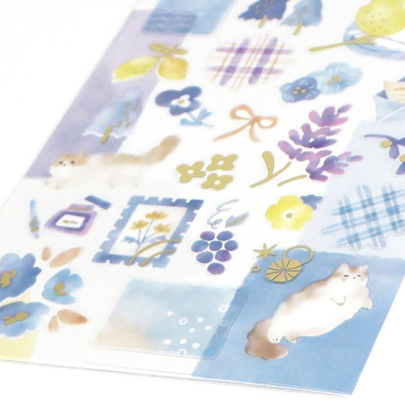 Mind Wave Dewdrop Gold Foil Clear Sticker - Blue 82440