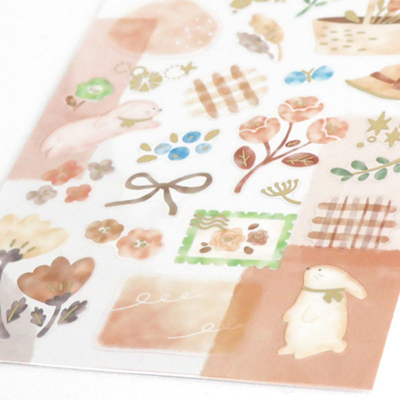 Mind Wave Dewdrop Gold Foil Clear Sticker - Beige 82441