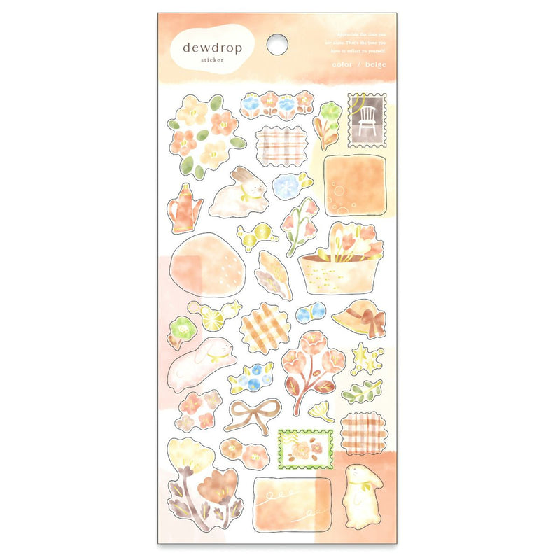 Mind Wave Dewdrop Gold Foil Clear Sticker - Beige 82441