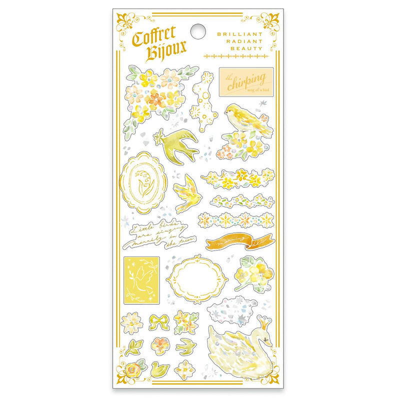 Mind Wave Coffret Bijoux Holographic Foil Clear Sticker - Yellow 82450