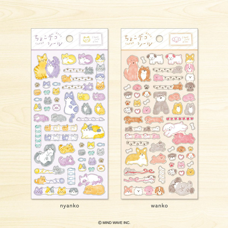 Mind Wave Choko Deco Clear Sticker - Nyanko