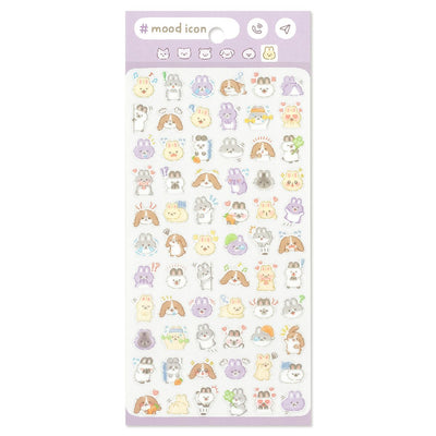 Mind Wave Mood Icon Clear Sticker - Rabbit 82502