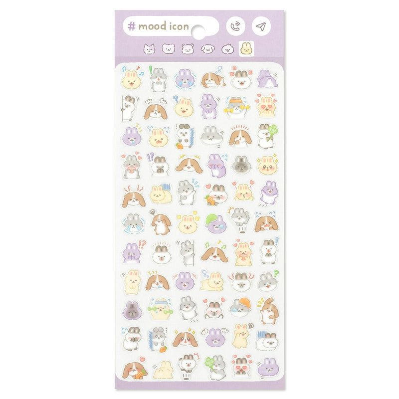 Mind Wave Mood Icon Clear Sticker - Rabbit 82502