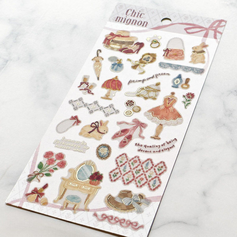 Mind Wave Chic Mignon Gold Foil Sticker - Dress Up 82526