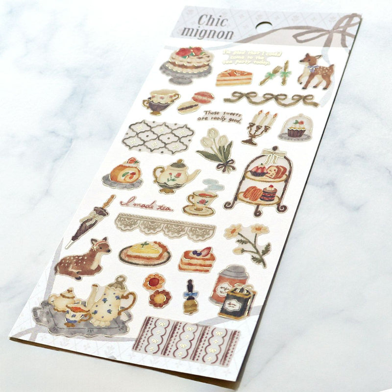 Mind Wave Chic Mignon Gold Foil Sticker - Tea Party 82530
